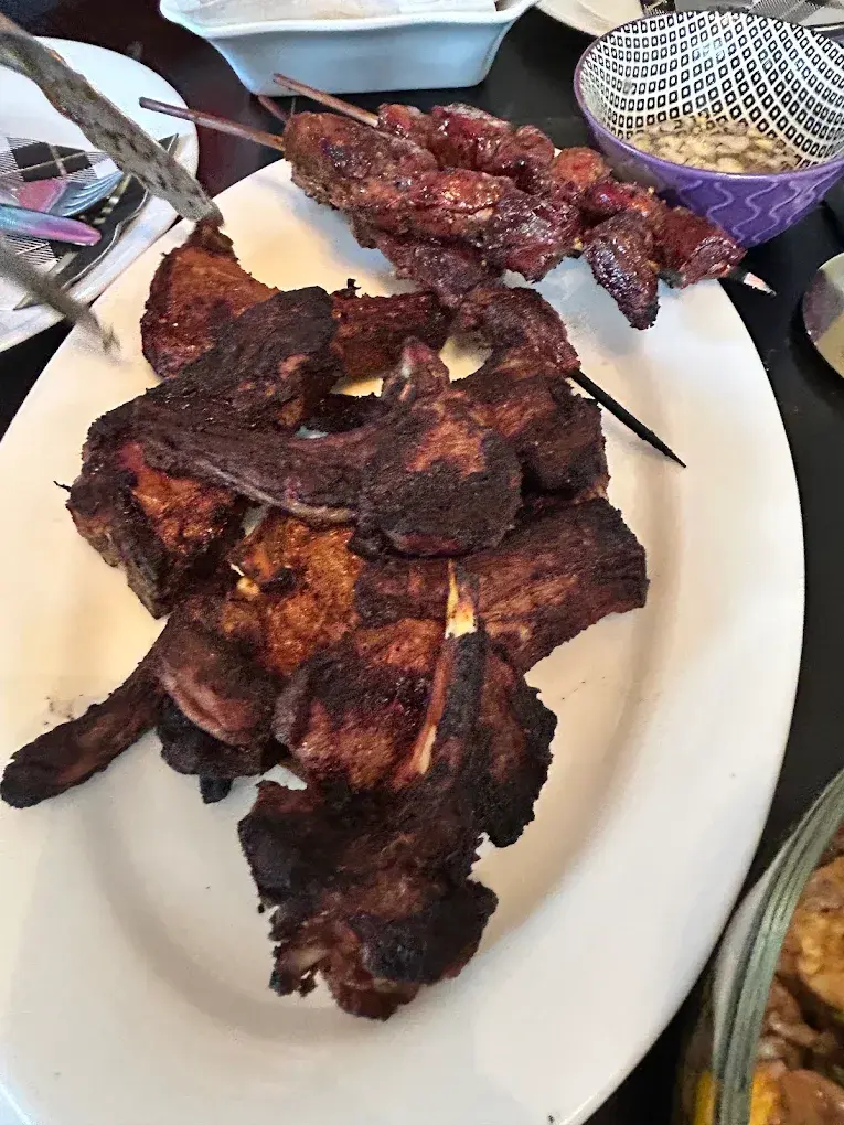 Fresh spinach pies and Lebanese pastries at Tarboosh Market Edmonton